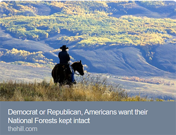 Democrat or Republican, CLICK HERE--Democrat or Republican, Americans want their National Forests kept intact